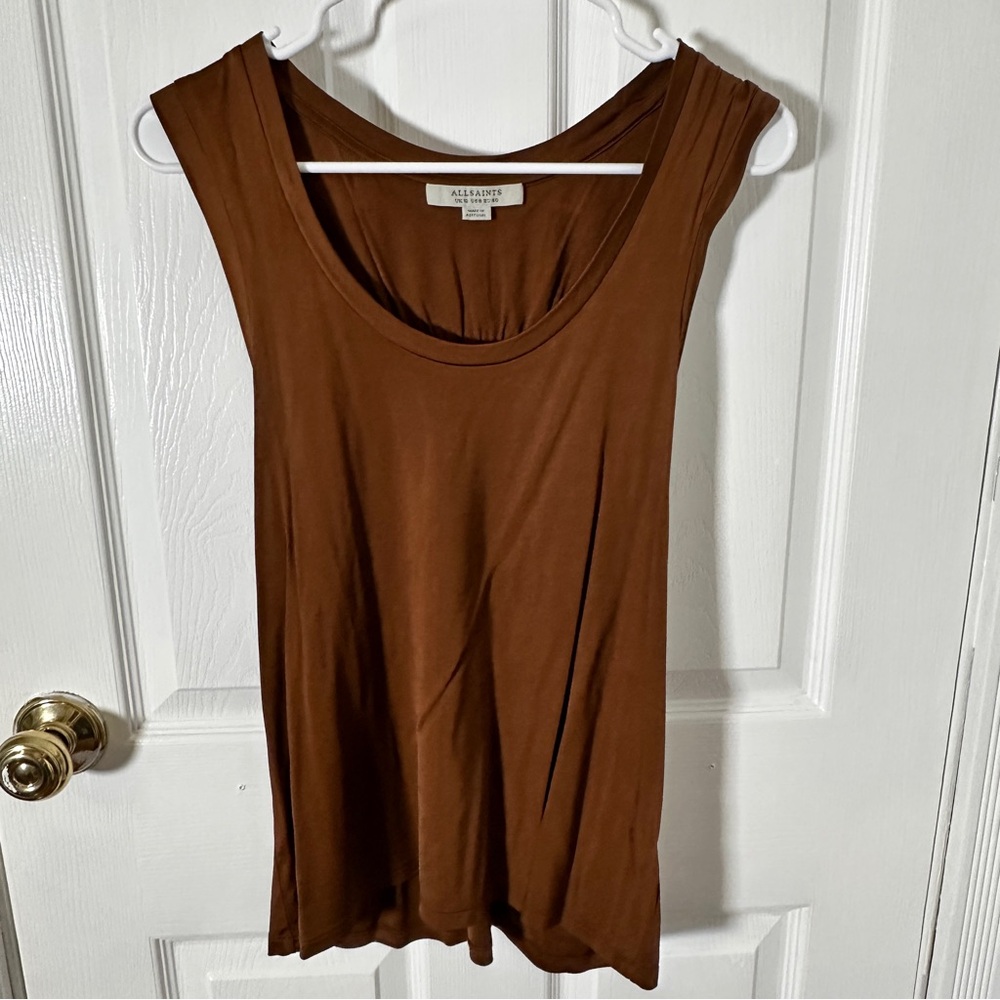 AllSaints Tessa Tank in Foxtail Brown - Picture 5 of 10